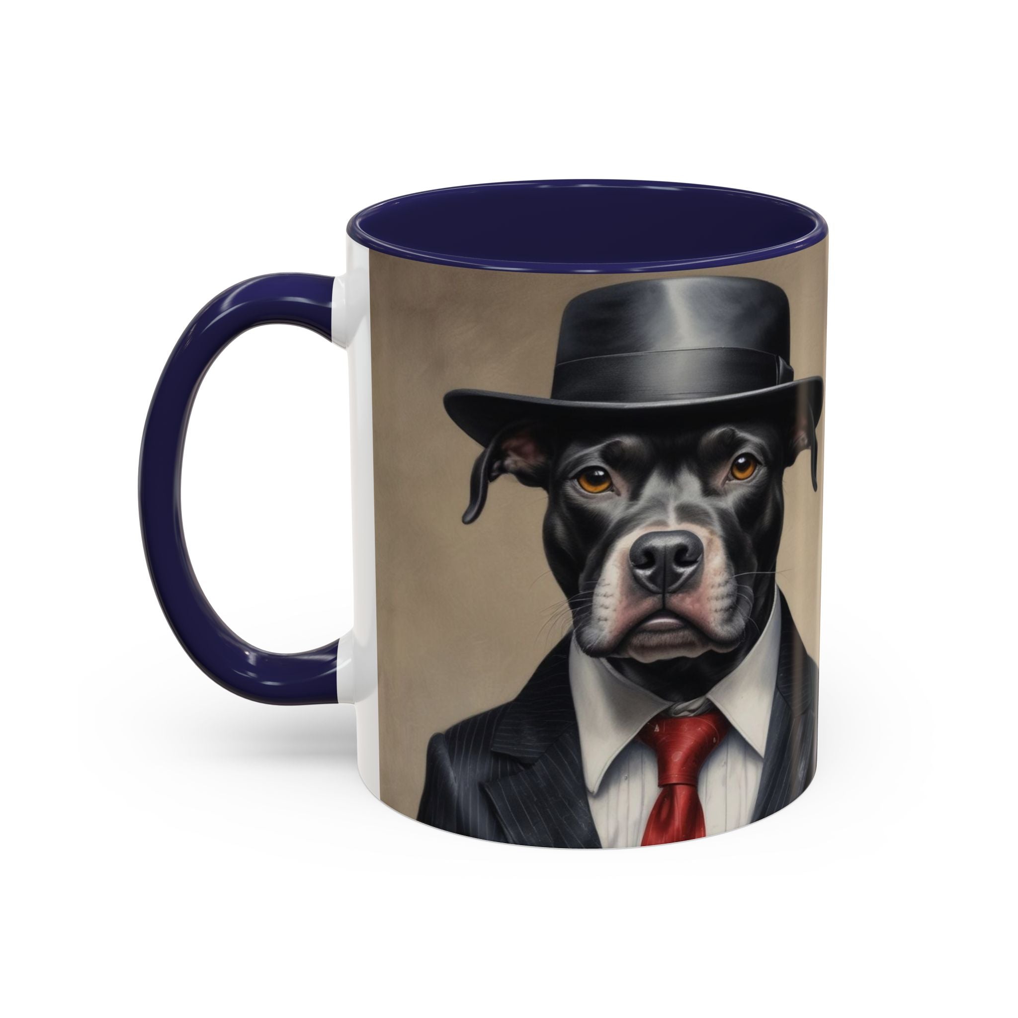 Mobster Pit Bull  Coffee Mug, Gangster Animal mug, Pet Lover Gift, Mafia Dog