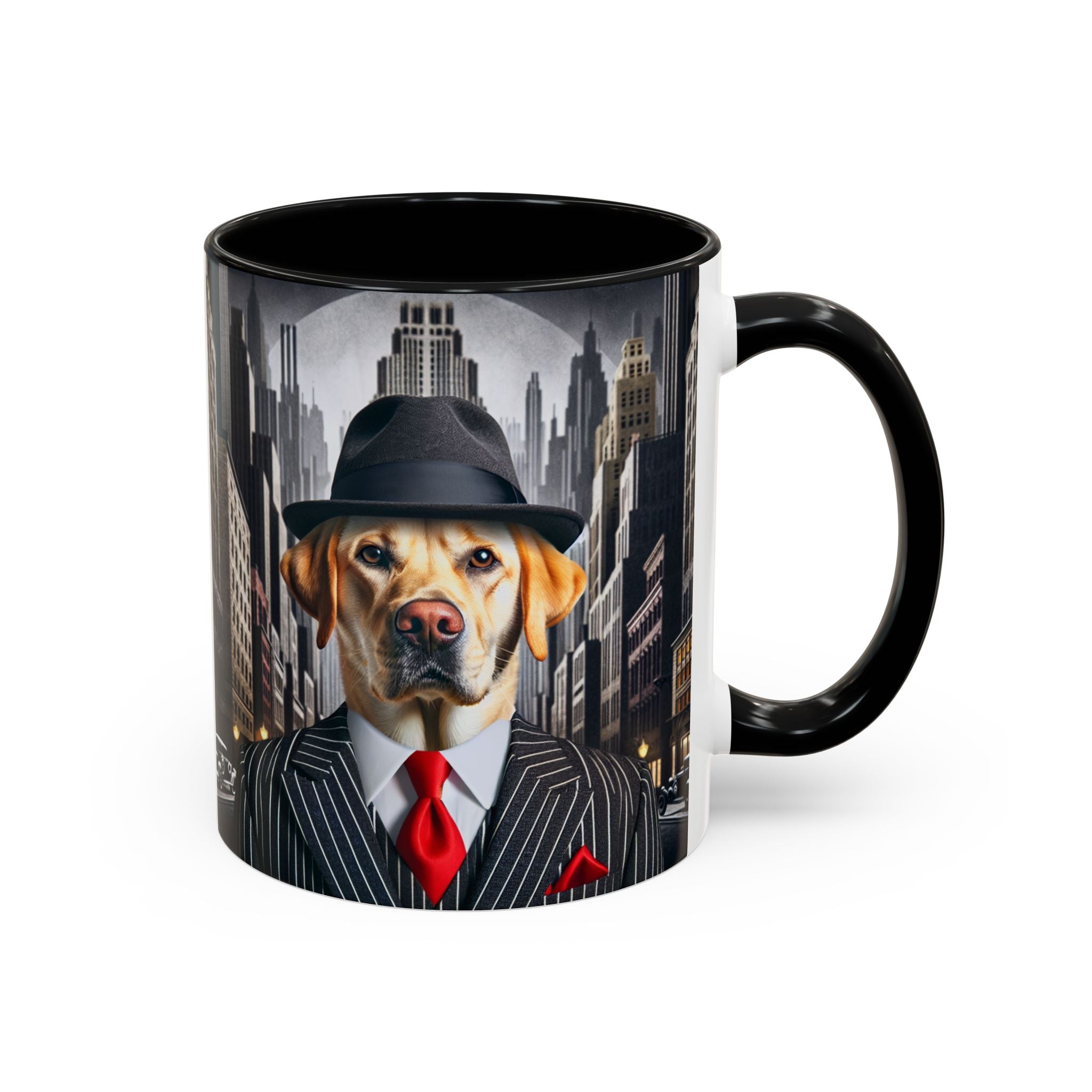 Yellow Lab Gangster Mug, Funny Dog Coffee Cup, Cute Pet Lover Gift,