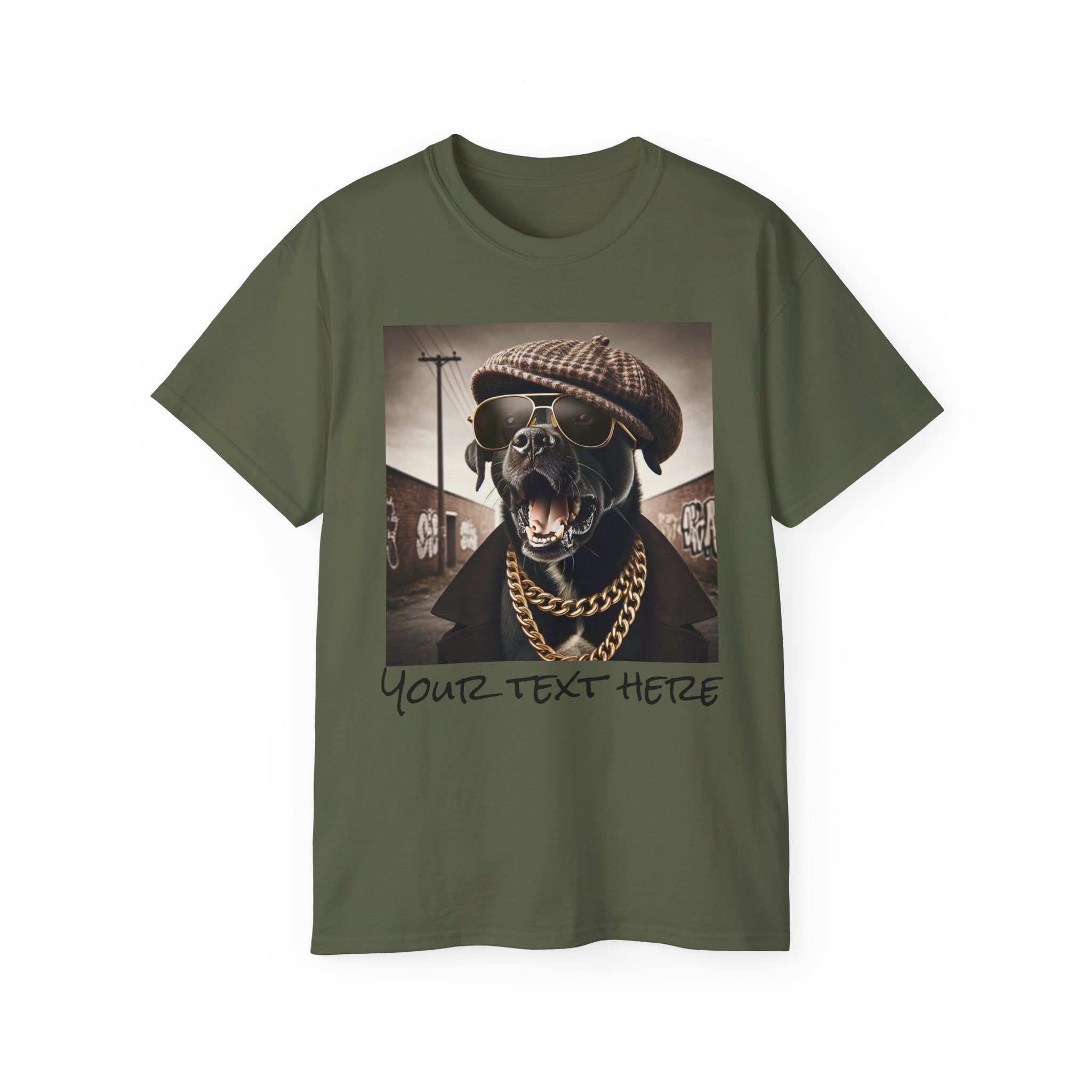 Mob Dog Unisex Tee, Mafia Dog Cotton T-shirt, Personalized Mobster Shirt, dog apparel