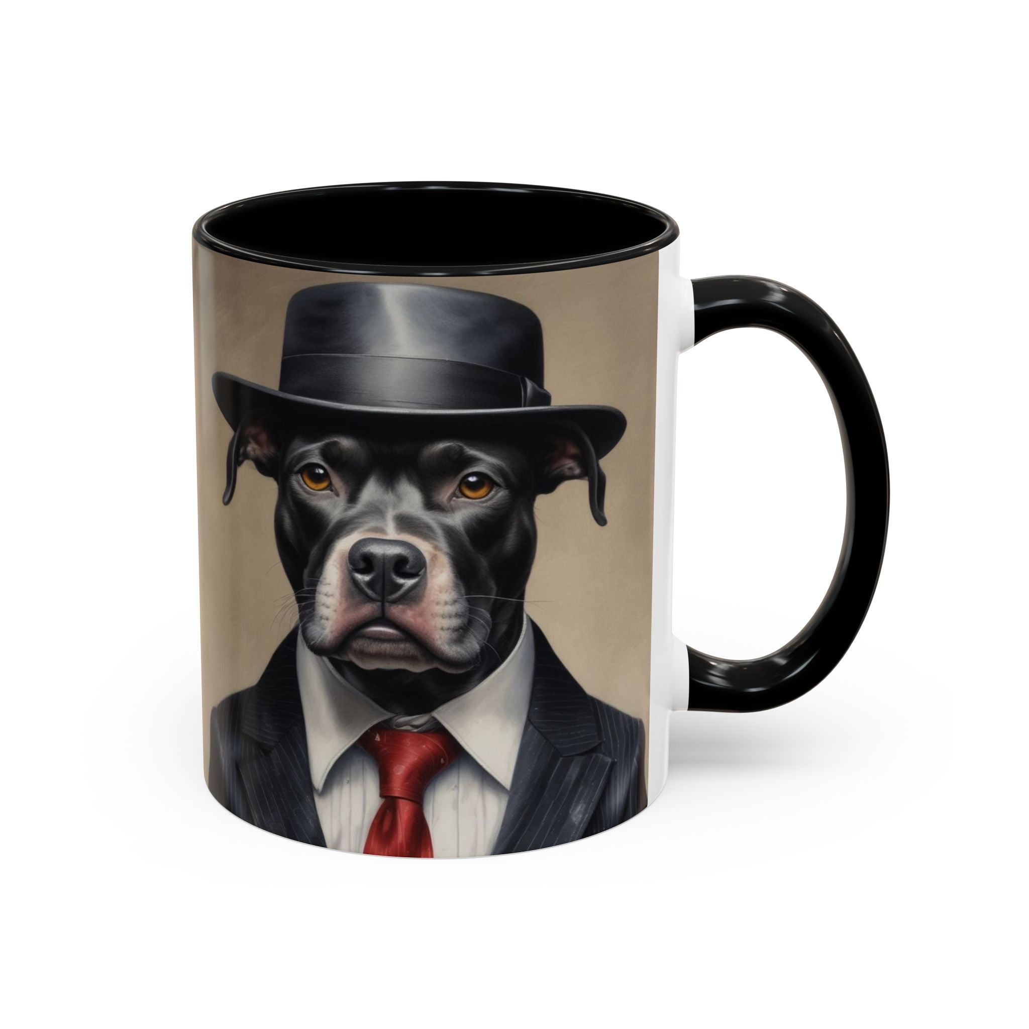 Mobster Pit Bull  Coffee Mug, Gangster Animal mug, Pet Lover Gift, Mafia Dog