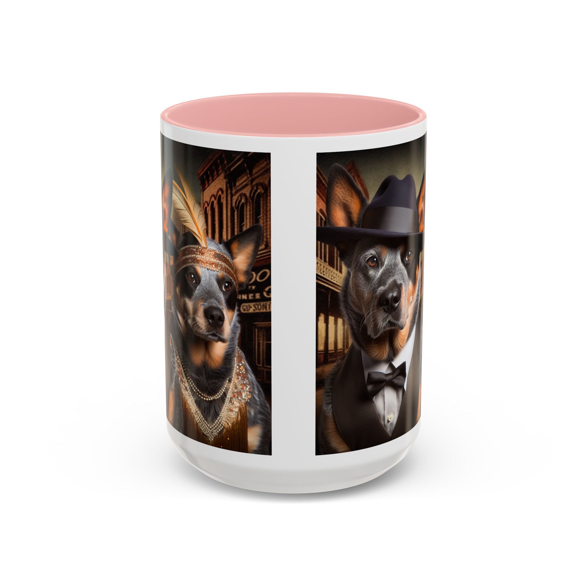 Blue Heeler Gangster Accent Coffee Mug, Funny Dog Lover Gift, Australian Cattle