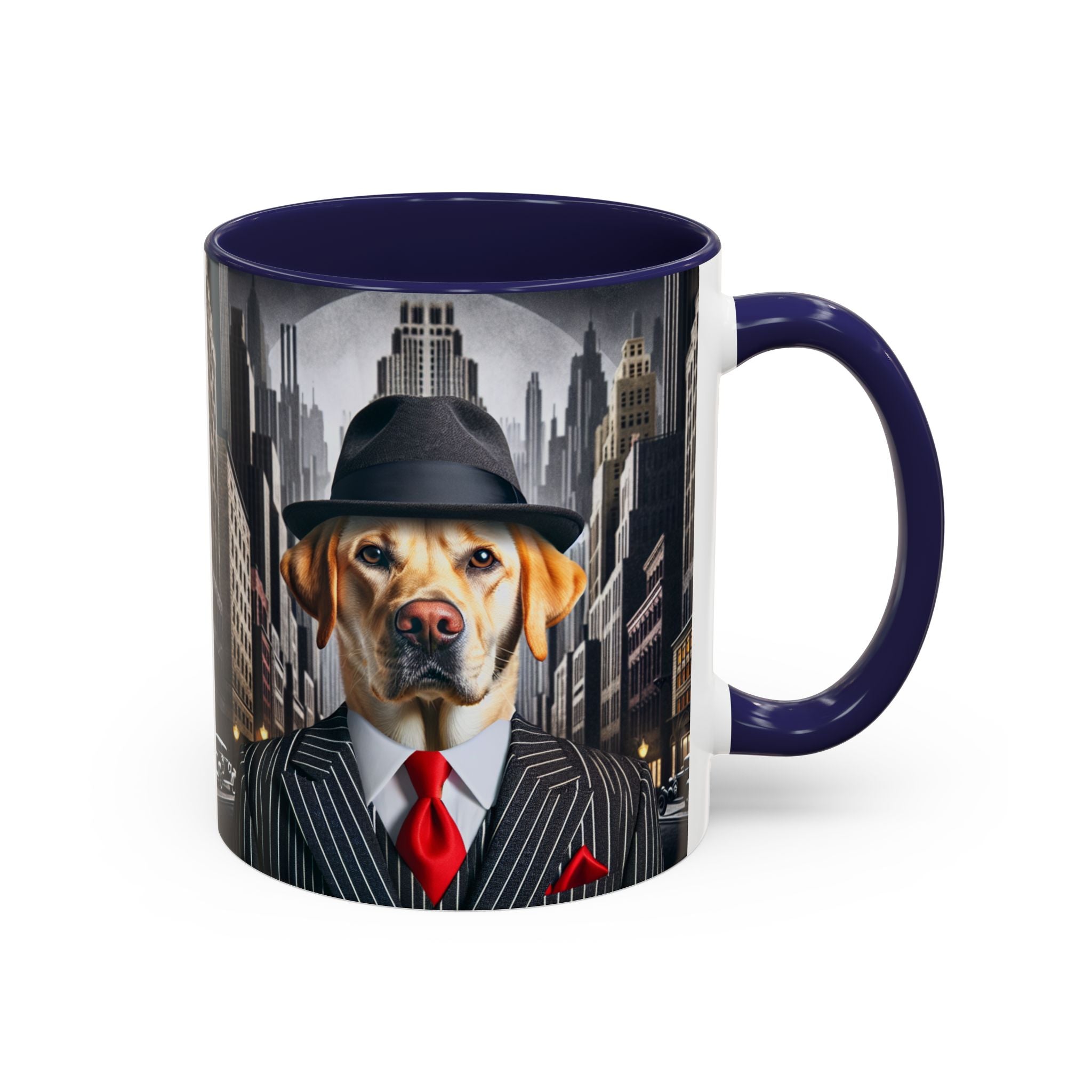 Yellow Lab Gangster Mug, Funny Dog Coffee Cup, Cute Pet Lover Gift,