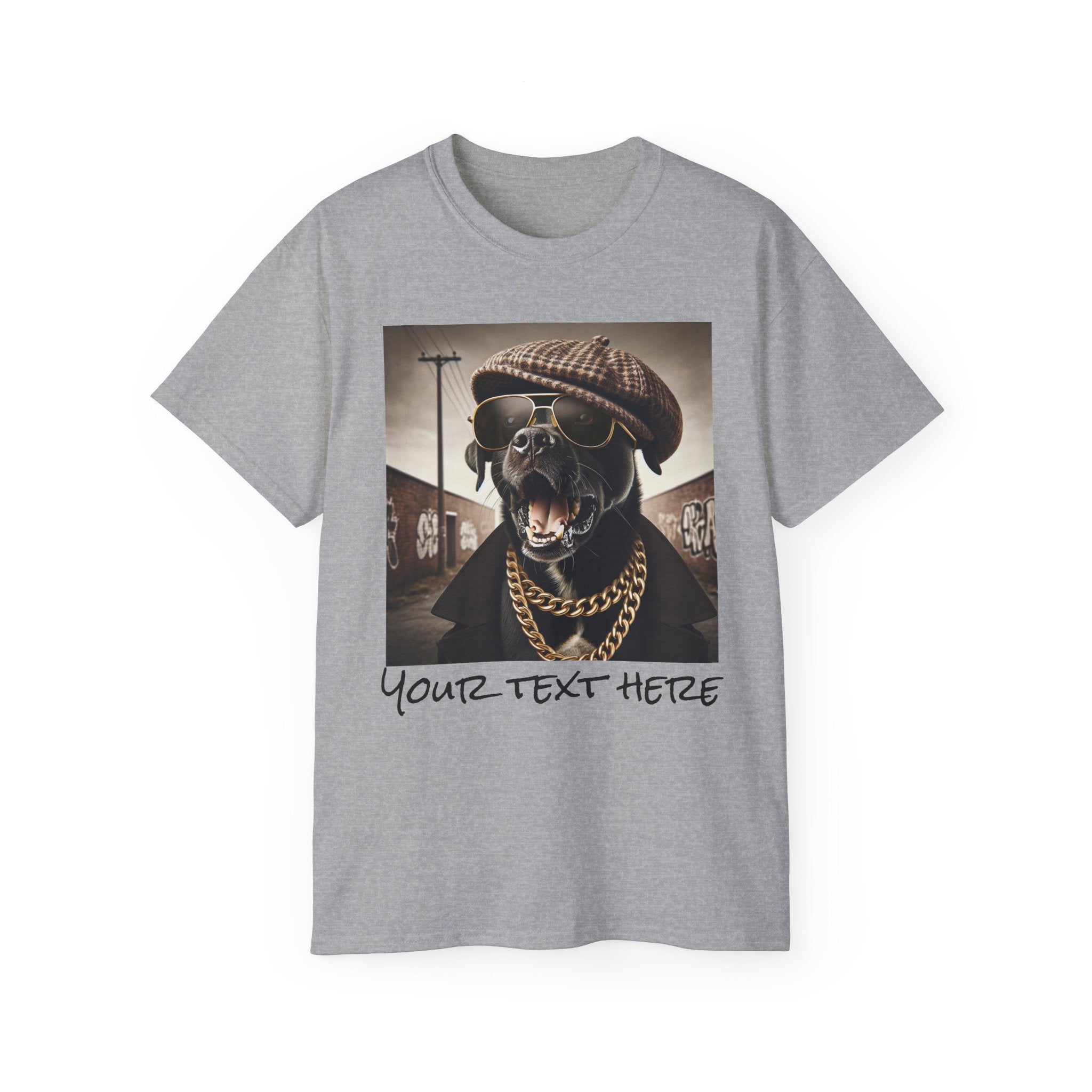 Mob Dog Unisex Tee, Mafia Dog Cotton T-shirt, Personalized Mobster Shirt, dog apparel