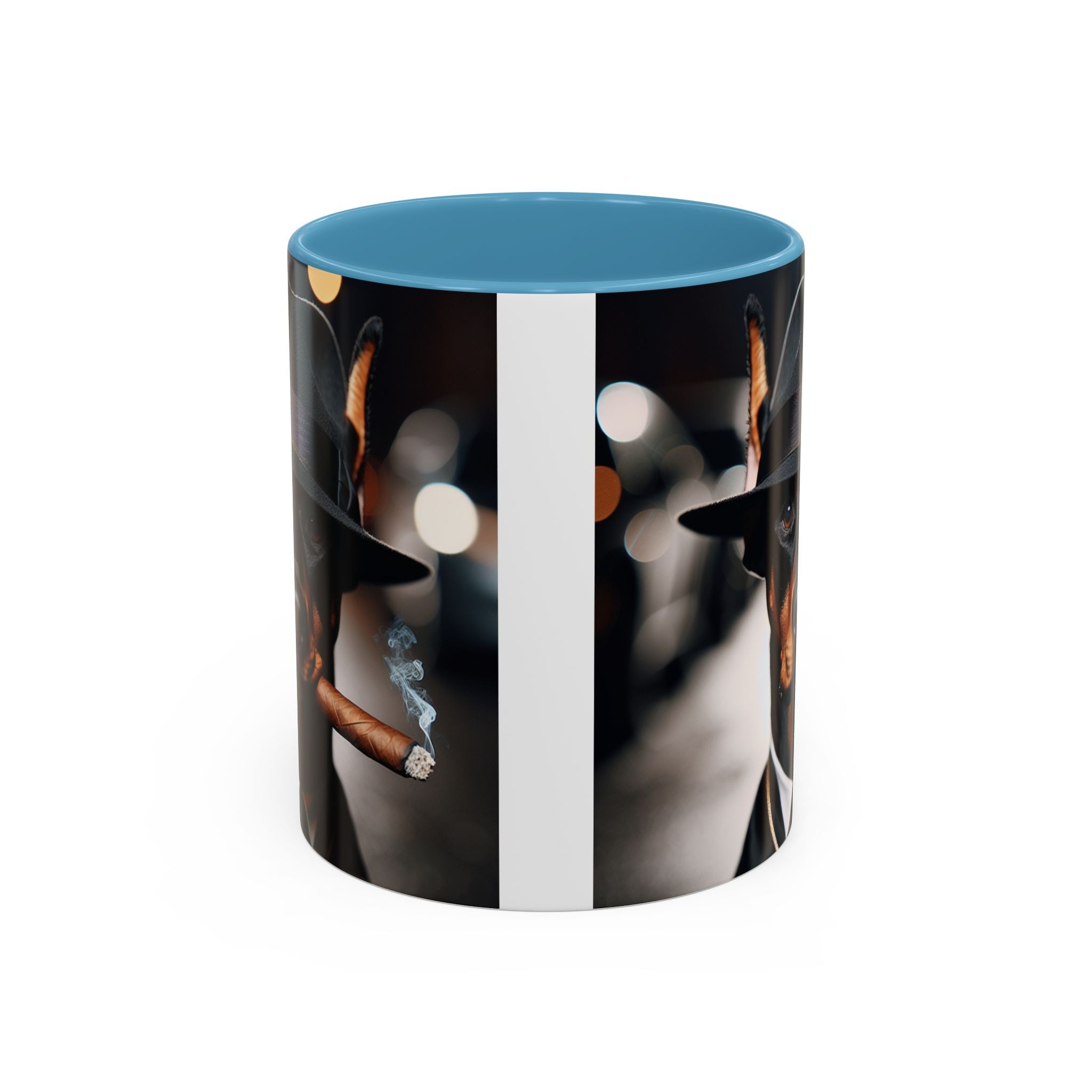 Doberman Pincher Gangster Accent Mug, Funny Dog Lover Gift, Pet Owner Coffee