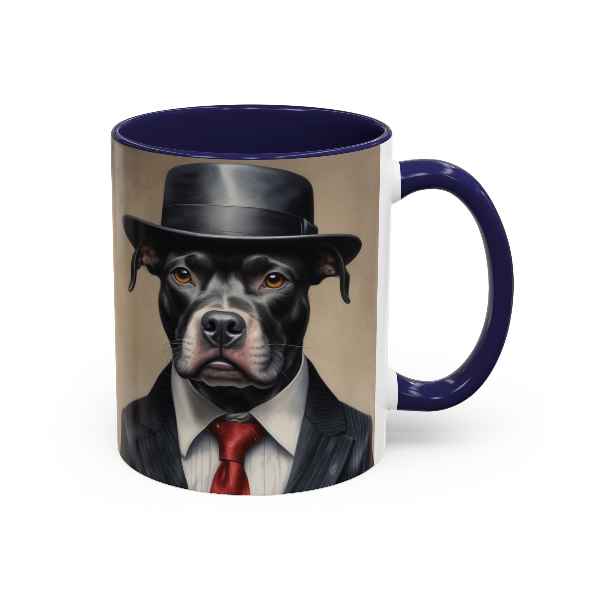 Mobster Pit Bull  Coffee Mug, Gangster Animal mug, Pet Lover Gift, Mafia Dog