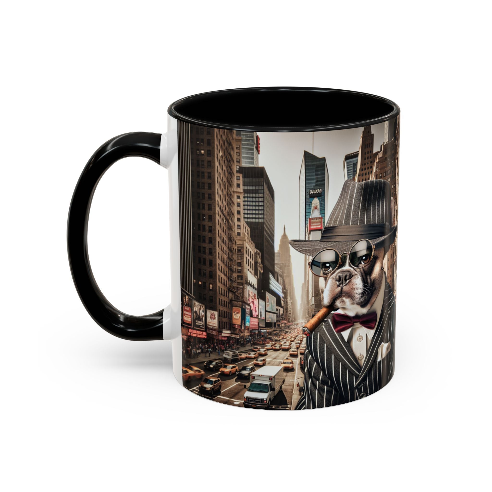 Pug Gangster Coffee Mug, fun dog coffee cup, Pug gift