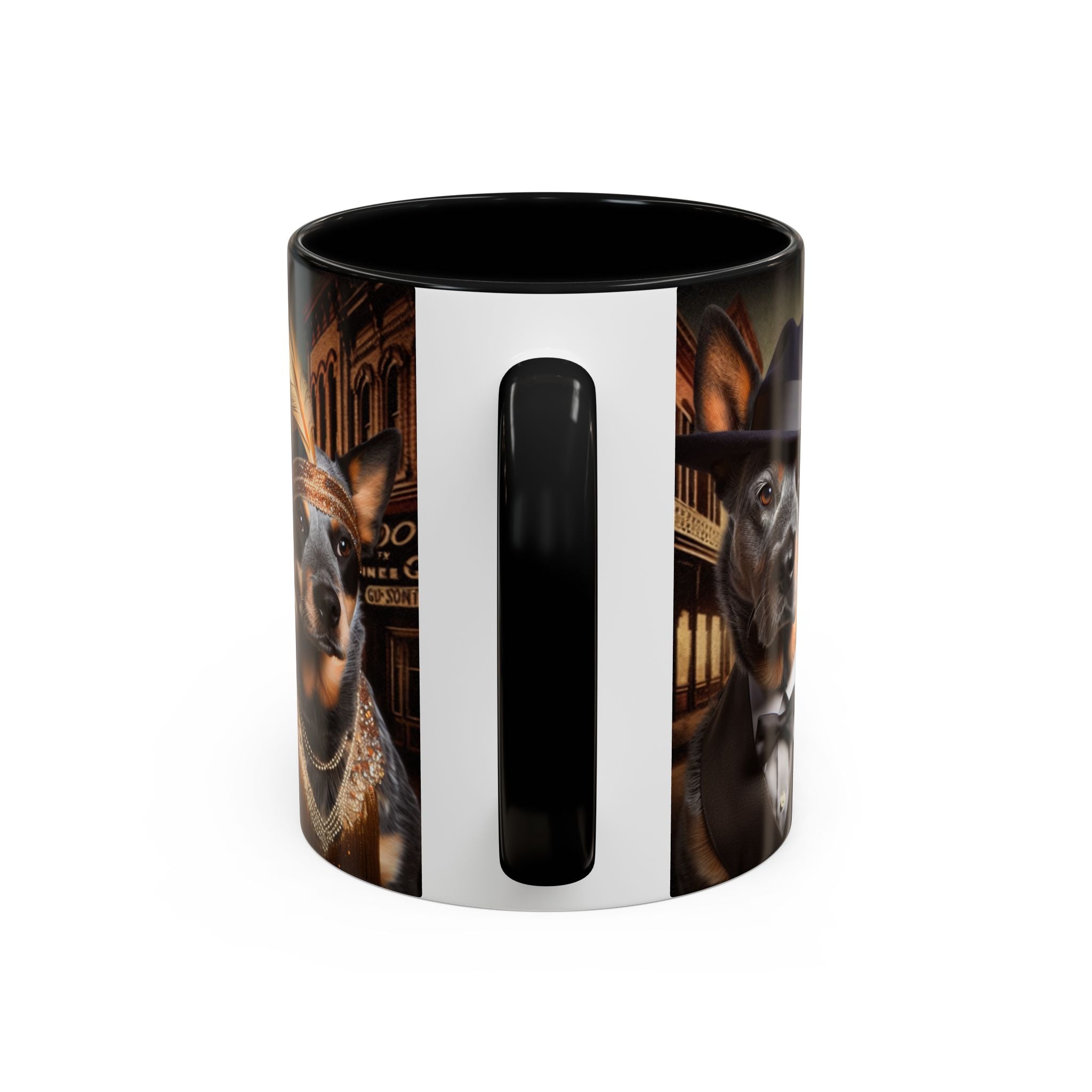 Blue Heeler Gangster Accent Coffee Mug, Funny Dog Lover Gift, Australian Cattle