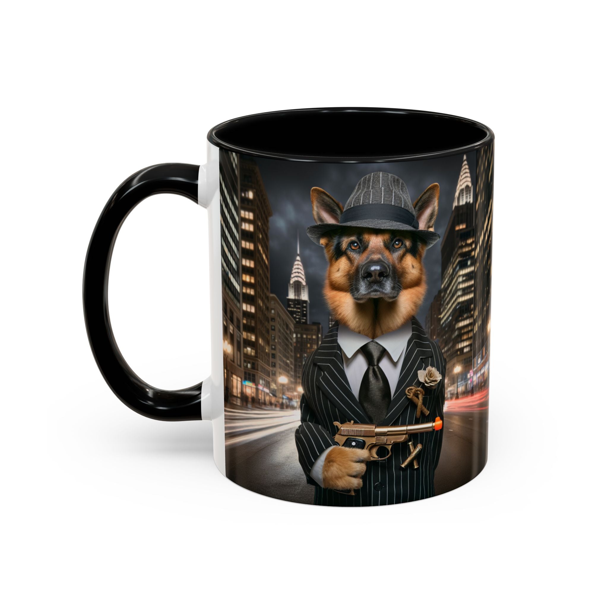 Gangster German Shepard mug, Funny Animal Gift, Novelty Mug, Pet Owner Present