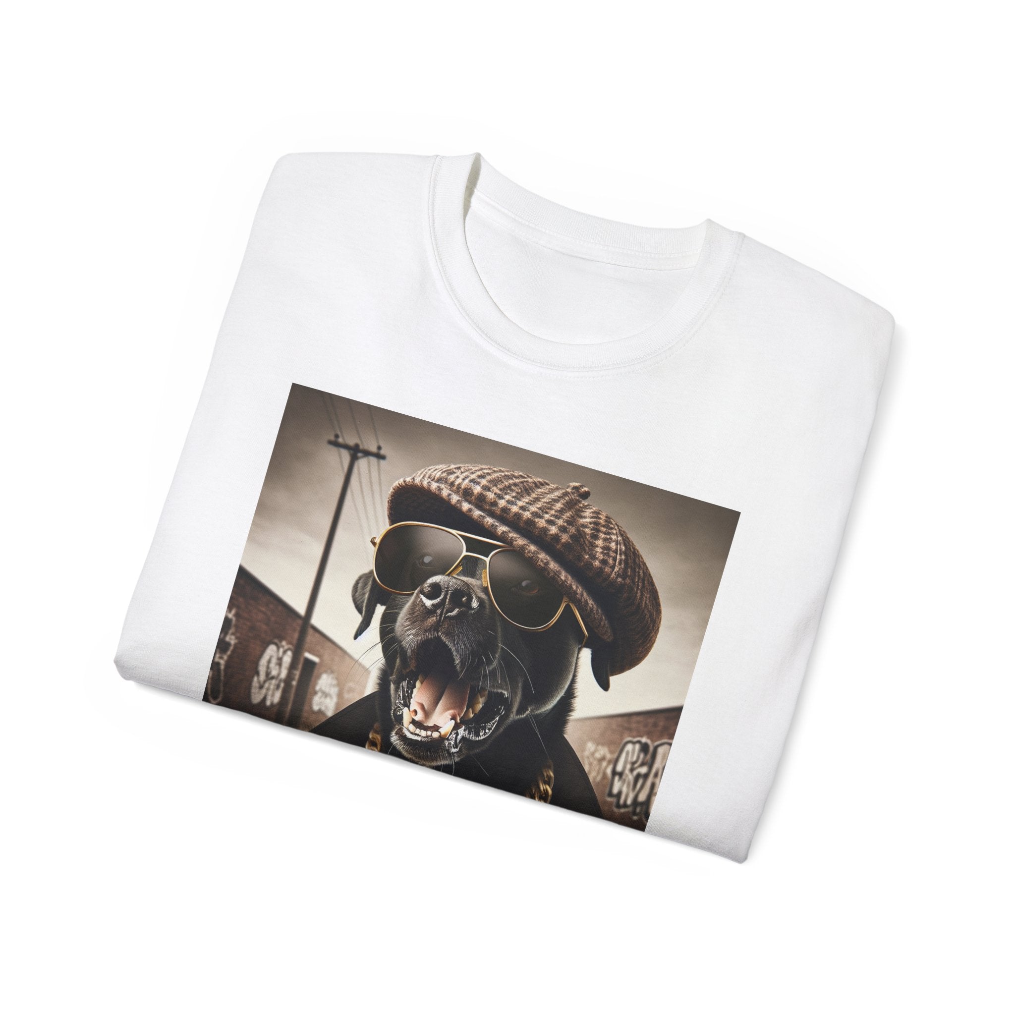 Mob Dog Unisex Tee, Mafia Dog Cotton T-shirt, Personalized Mobster Shirt, dog apparel