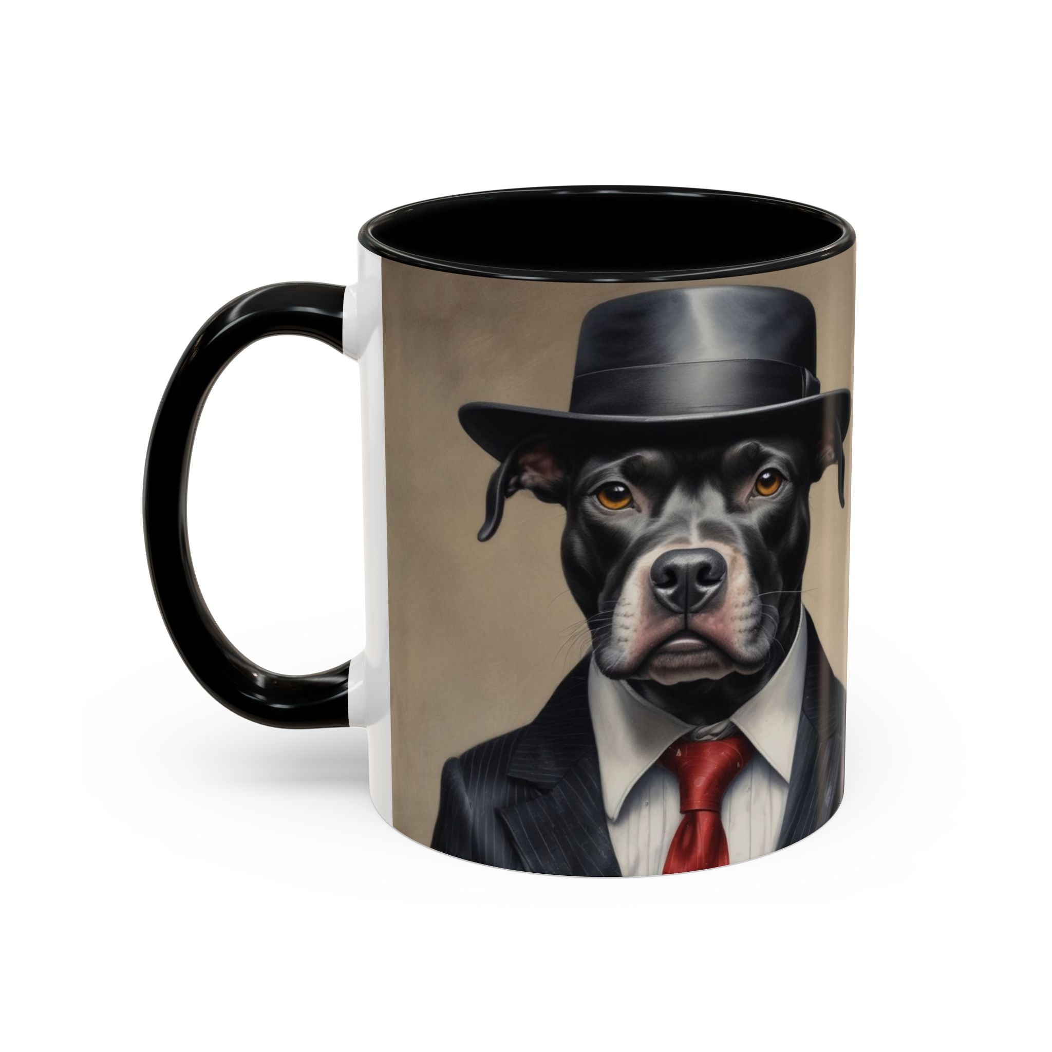 Mobster Pit Bull  Coffee Mug, Gangster Animal mug, Pet Lover Gift, Mafia Dog