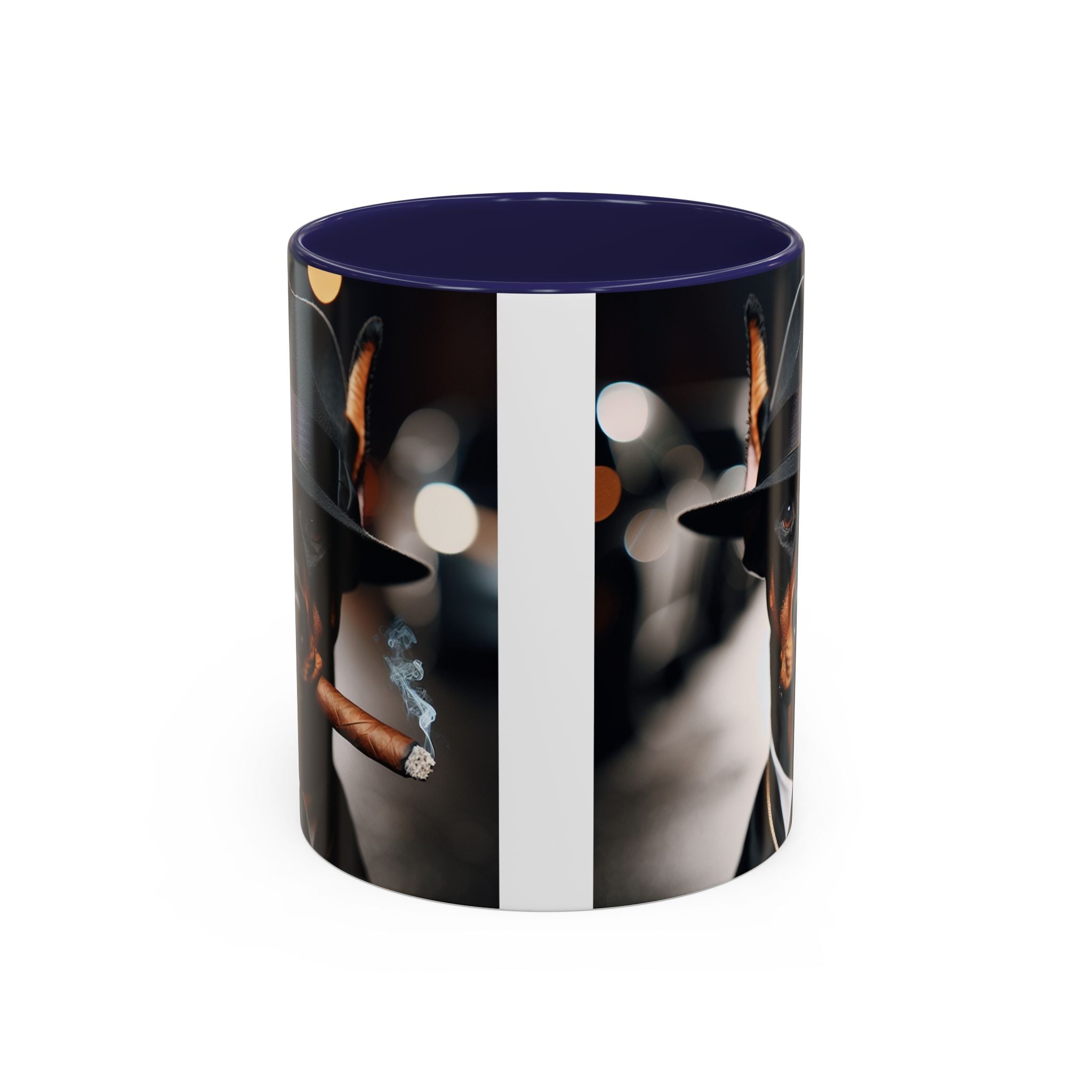 Doberman Pincher Gangster Accent Mug, Funny Dog Lover Gift, Pet Owner Coffee