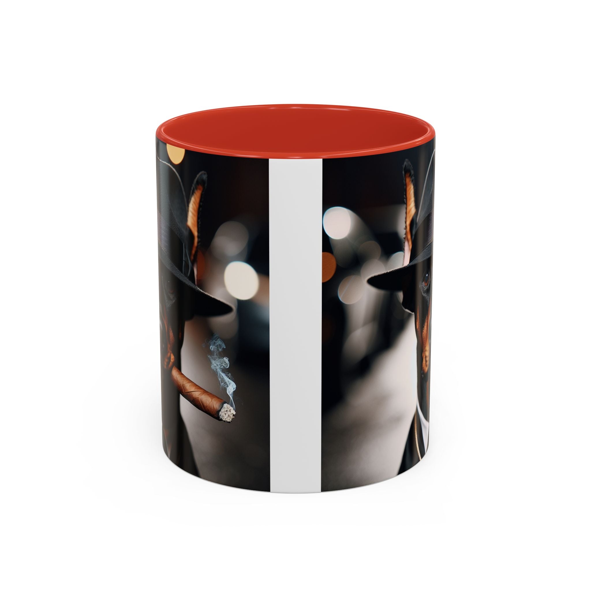 Doberman Pincher Gangster Accent Mug, Funny Dog Lover Gift, Pet Owner Coffee