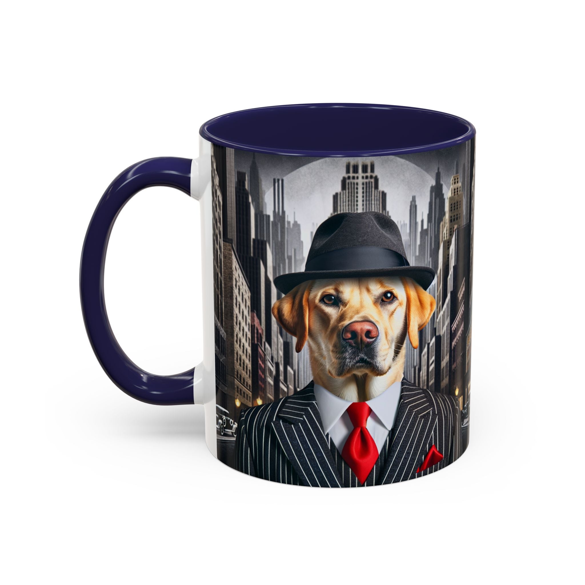 Yellow Lab Gangster Mug, Funny Dog Coffee Cup, Cute Pet Lover Gift,