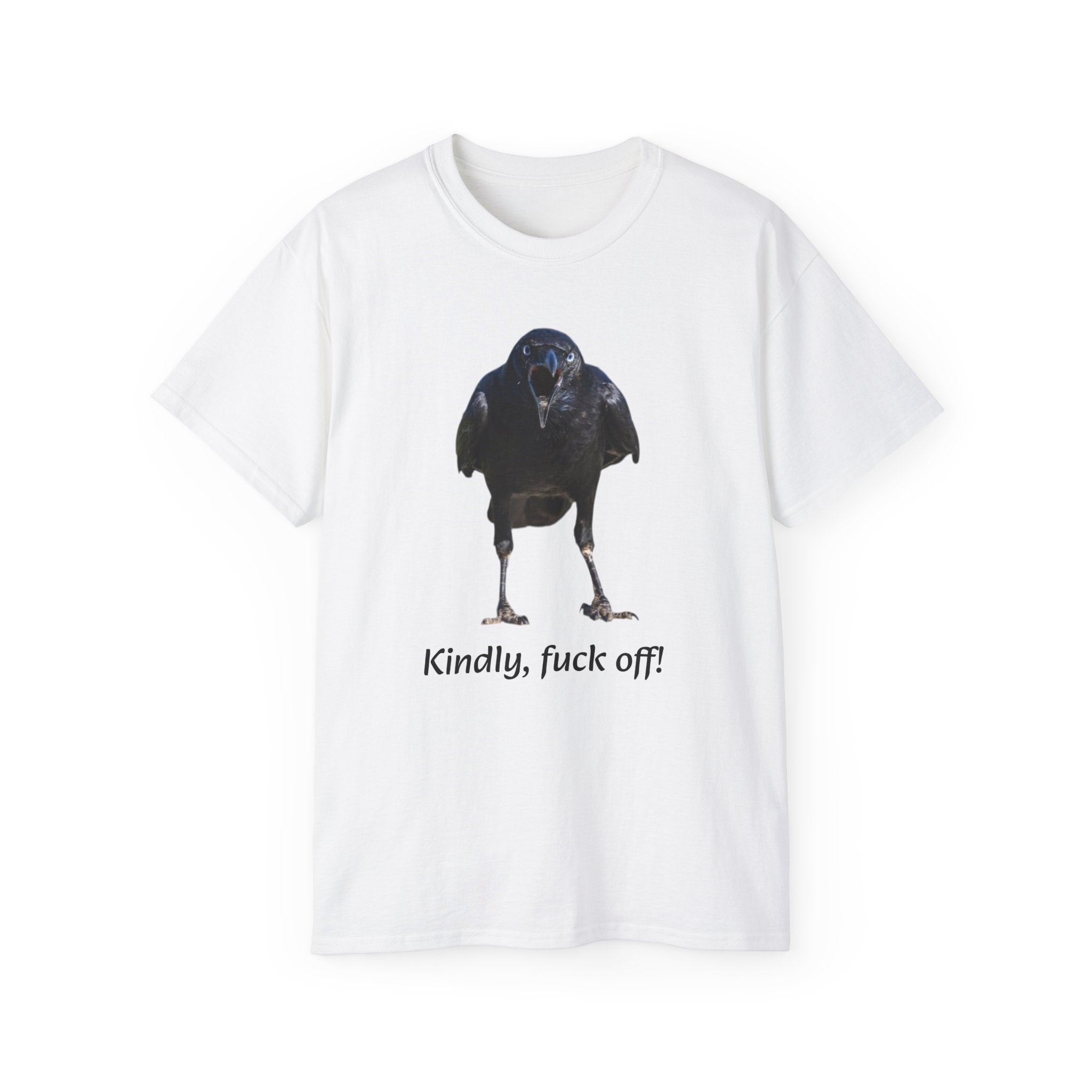 Bold Raven Tee, Bird Lovers Gift, Halloween Apparel, Unique Tee, crow tee