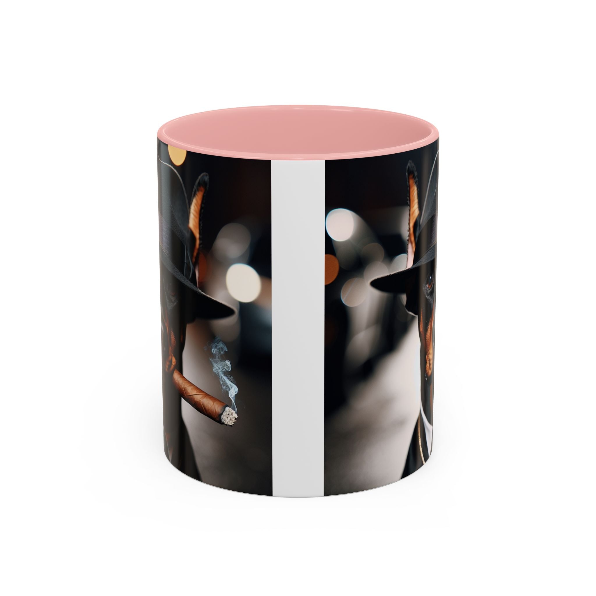 Doberman Pincher Gangster Accent Mug, Funny Dog Lover Gift, Pet Owner Coffee