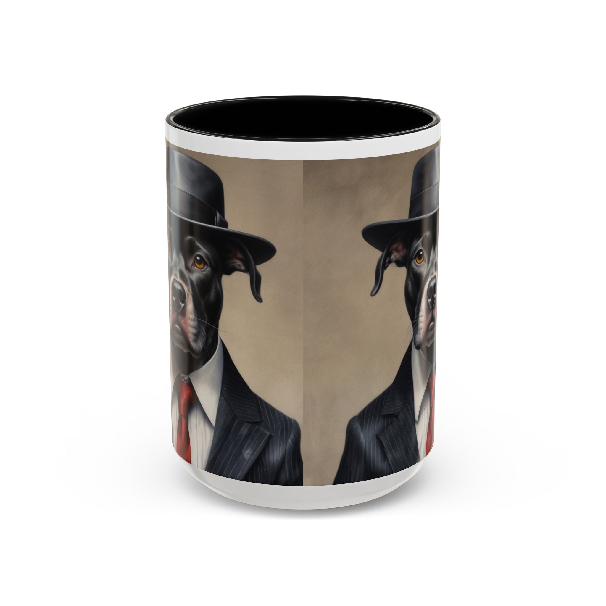 Mobster Pit Bull  Coffee Mug, Gangster Animal mug, Pet Lover Gift, Mafia Dog