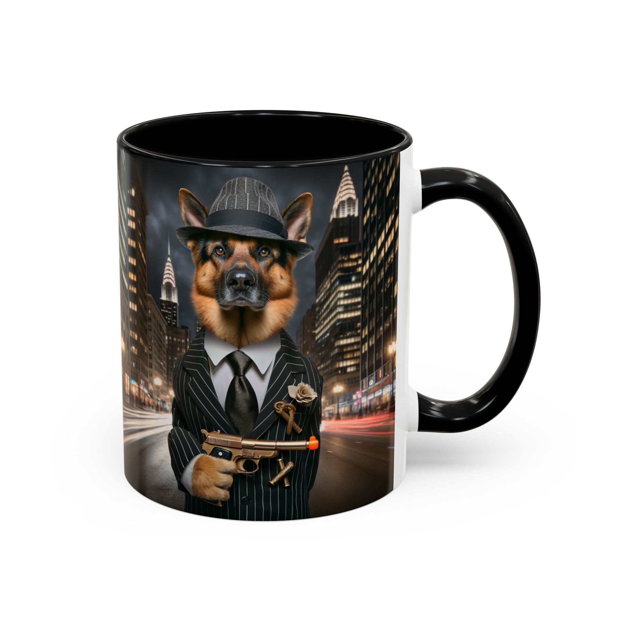Gangster German Shepard mug, Funny Animal Gift, Novelty Mug, Pet Owner Present