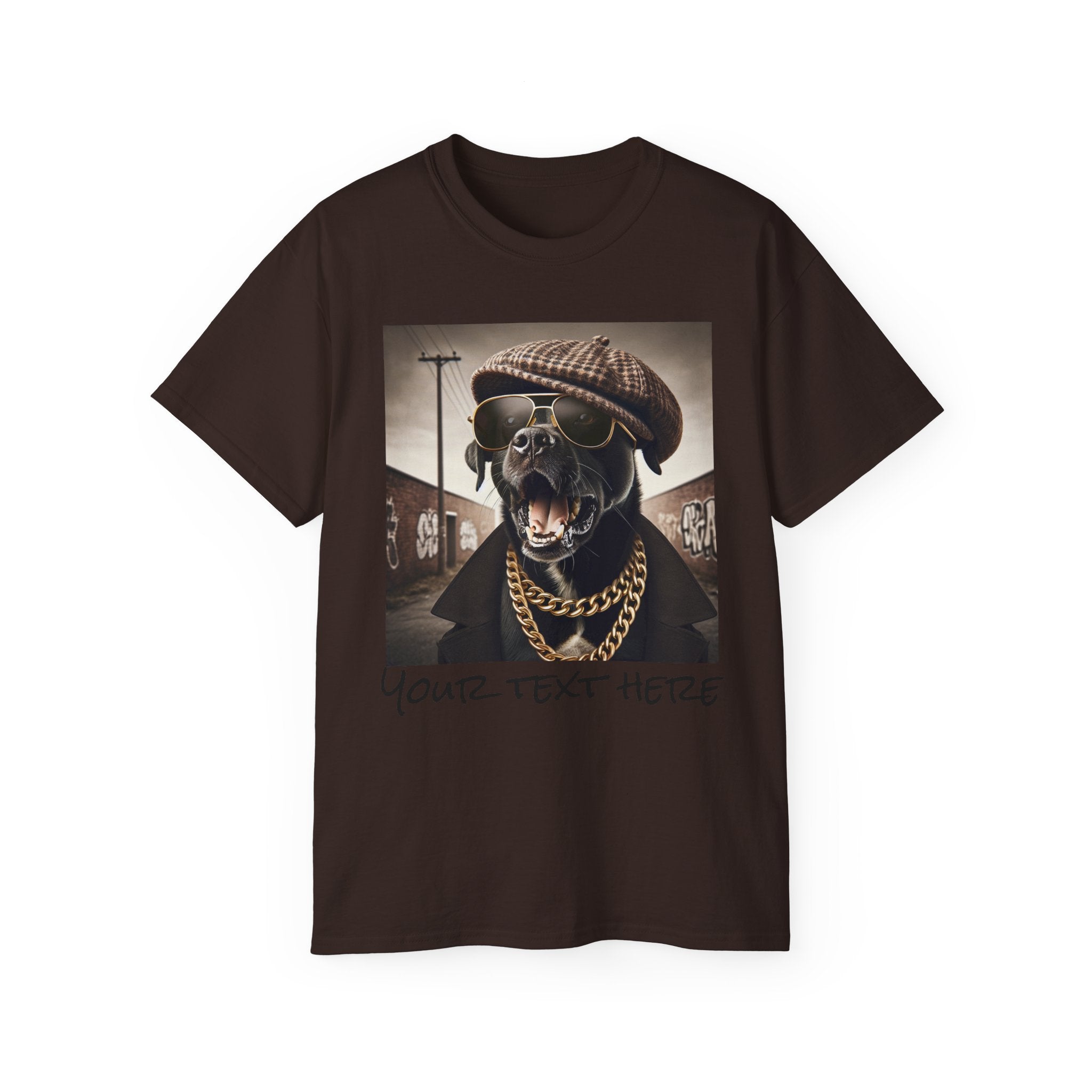 Mob Dog Unisex Tee, Mafia Dog Cotton T-shirt, Personalized Mobster Shirt, dog apparel