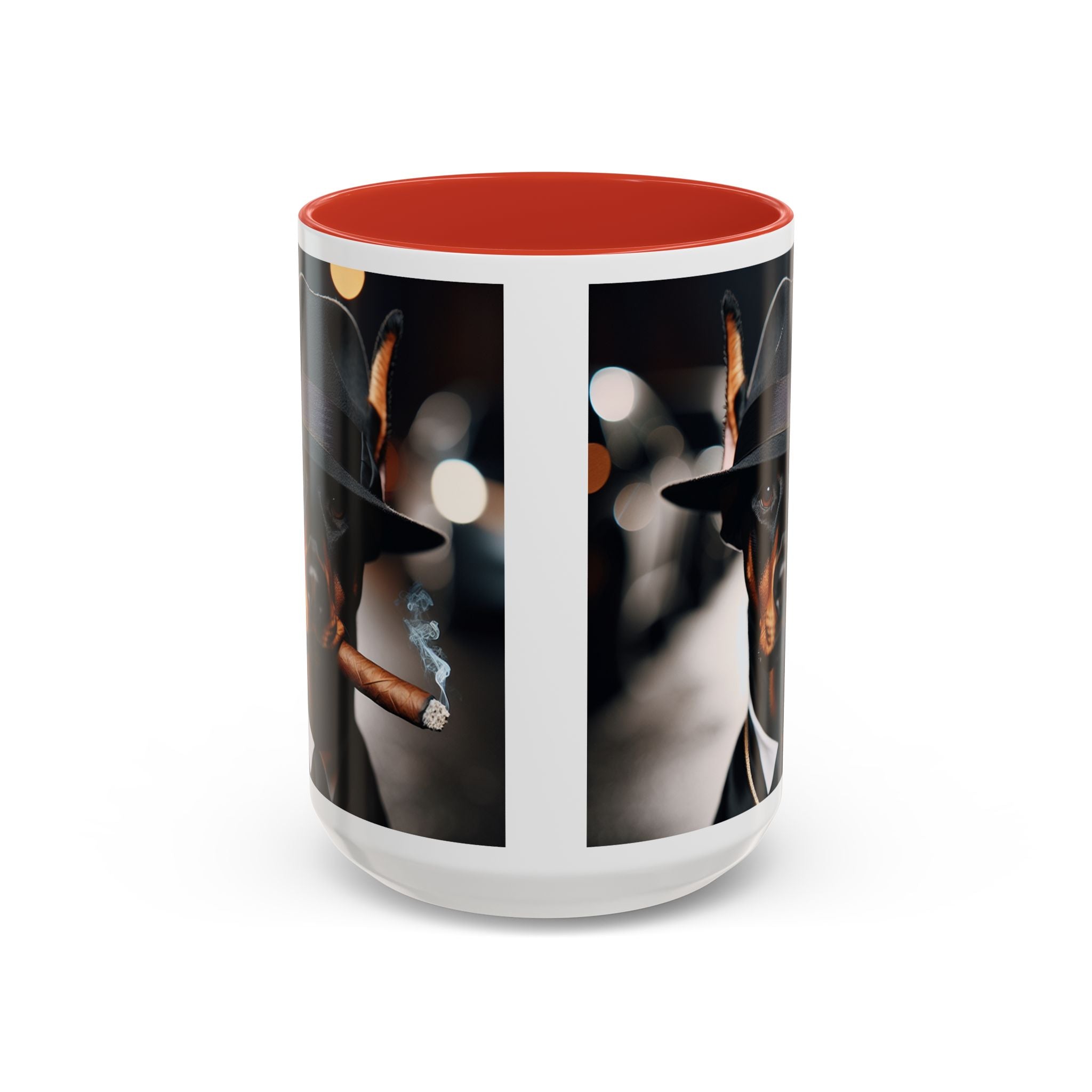 Doberman Pincher Gangster Accent Mug, Funny Dog Lover Gift, Pet Owner Coffee