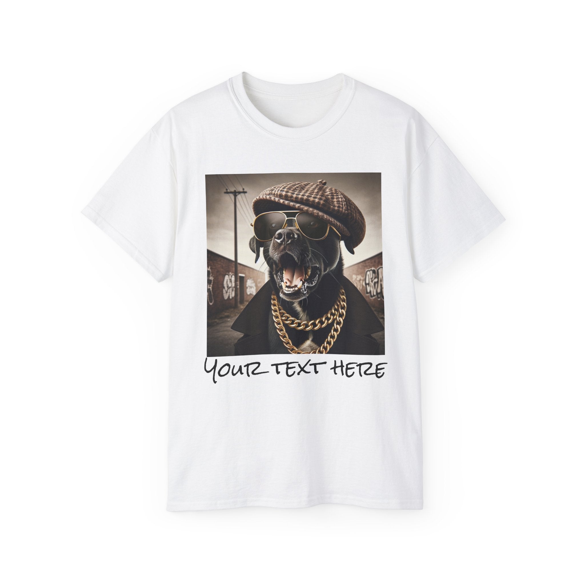 Mob Dog Unisex Tee, Mafia Dog Cotton T-shirt, Personalized Mobster Shirt, dog apparel