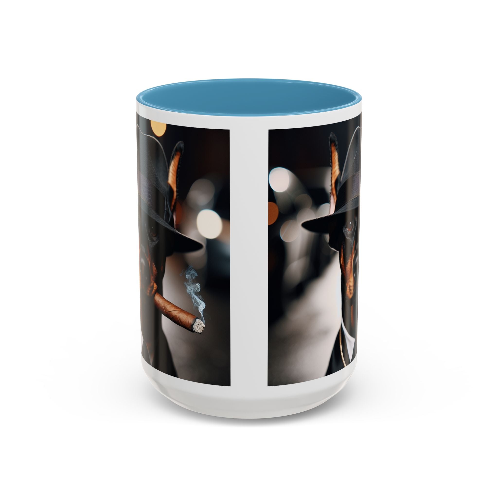 Doberman Pincher Gangster Accent Mug, Funny Dog Lover Gift, Pet Owner Coffee