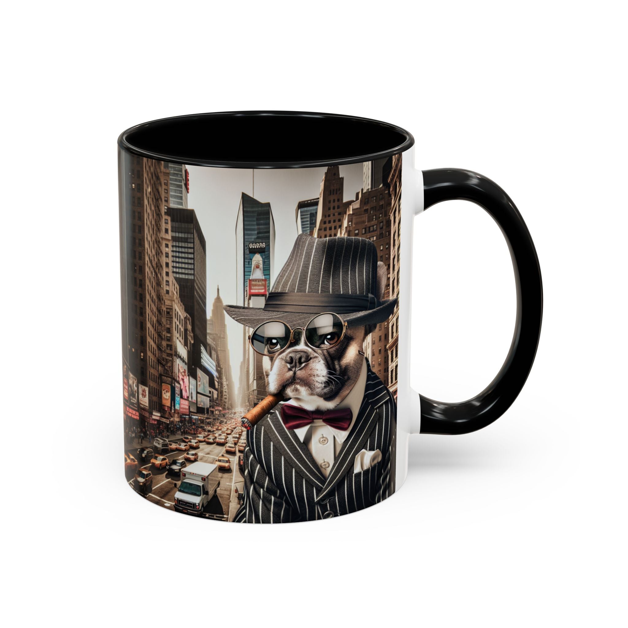 Pug Gangster Coffee Mug, fun dog coffee cup, Pug gift