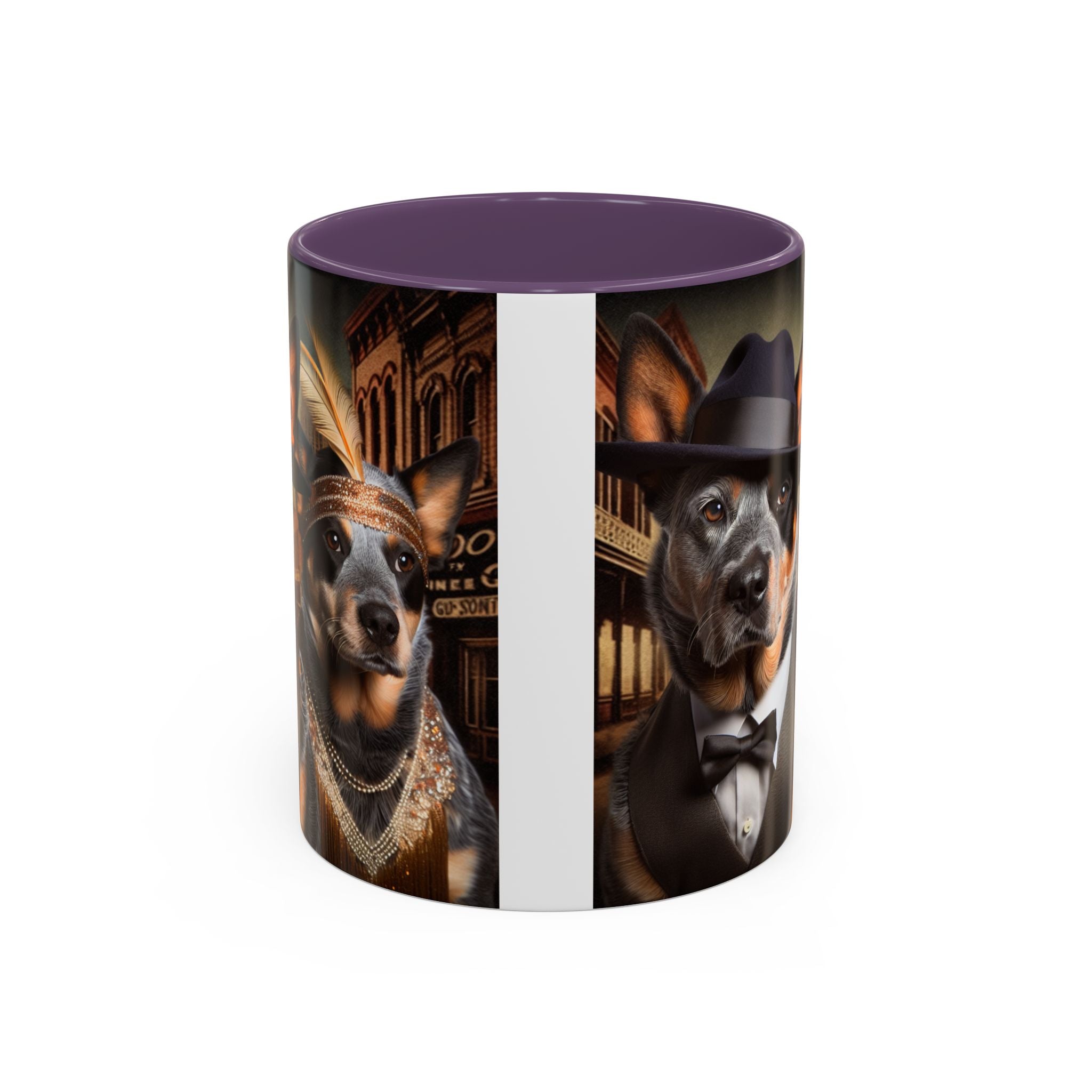 Blue Heeler Gangster Accent Coffee Mug, Funny Dog Lover Gift, Australian Cattle