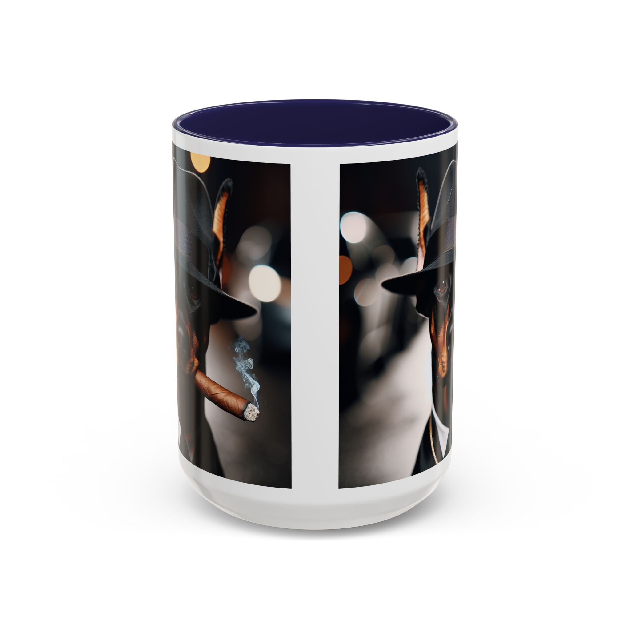 Doberman Pincher Gangster Accent Mug, Funny Dog Lover Gift, Pet Owner Coffee