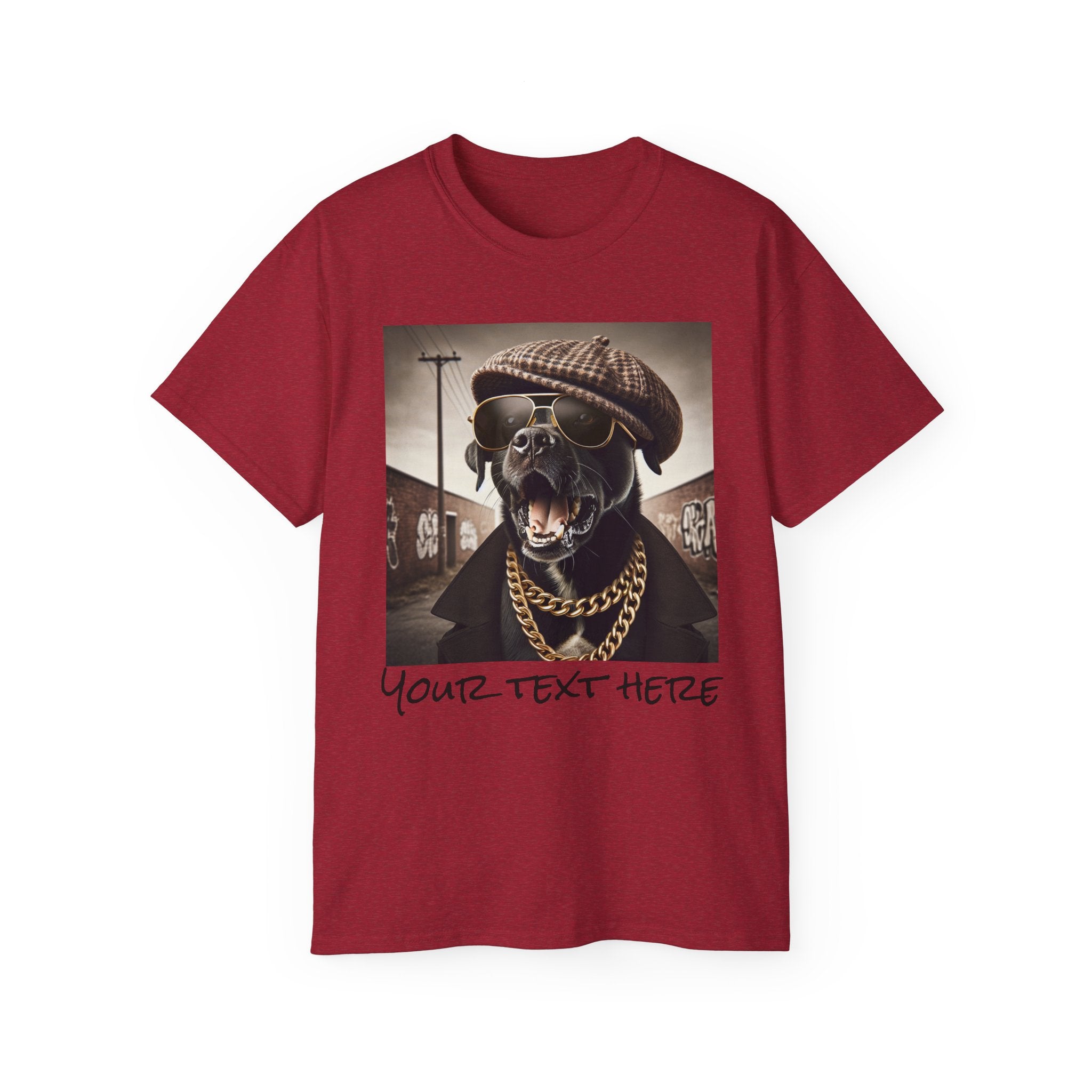 Mob Dog Unisex Tee, Mafia Dog Cotton T-shirt, Personalized Mobster Shirt, dog apparel