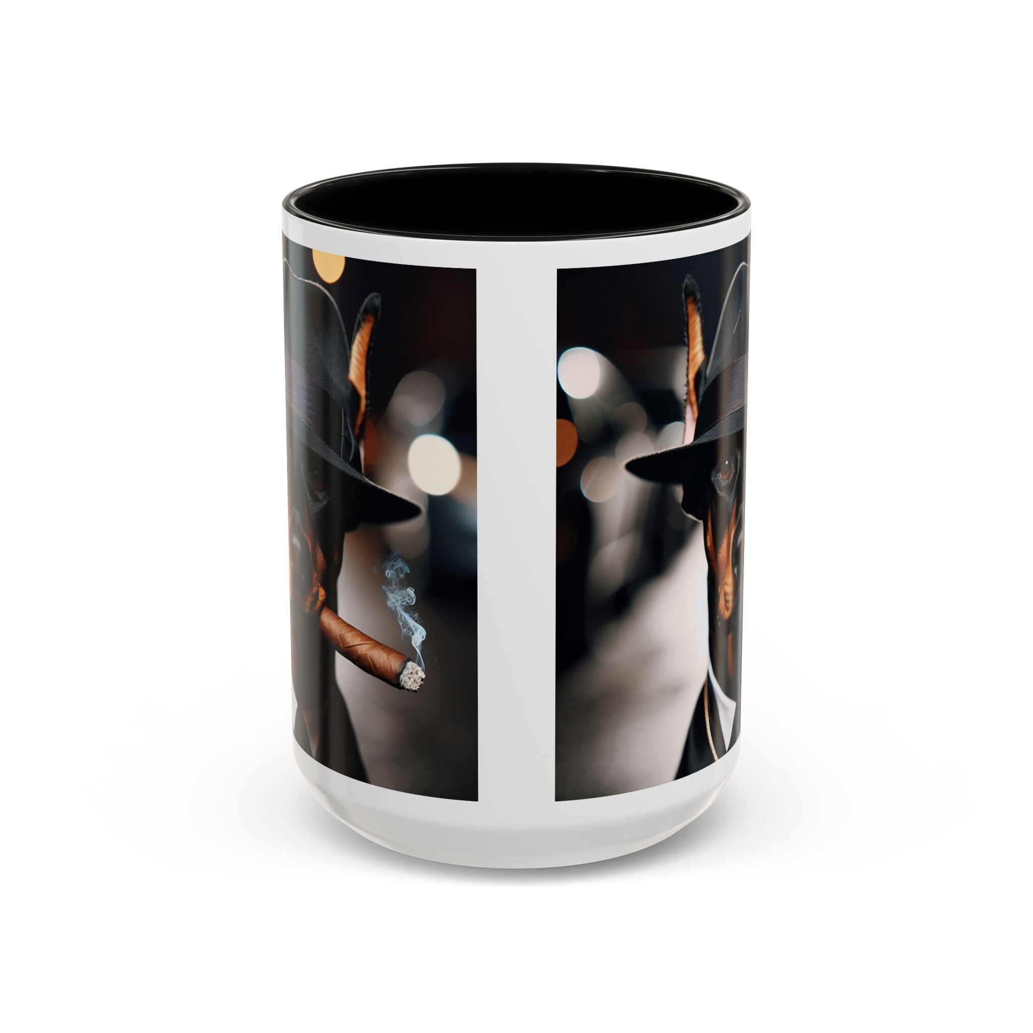 Doberman Pincher Gangster Accent Mug, Funny Dog Lover Gift, Pet Owner Coffee
